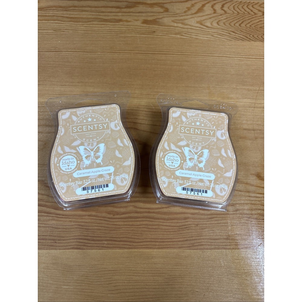 2~Scentsy Carmel‎ Apple Craze~Wax Bars~New